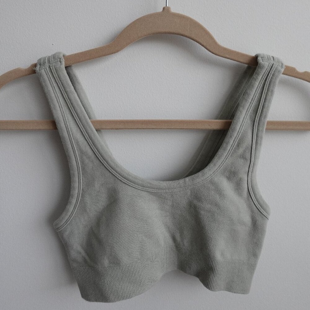 Alo Seamless Chosen Bra, Limestone, XS
